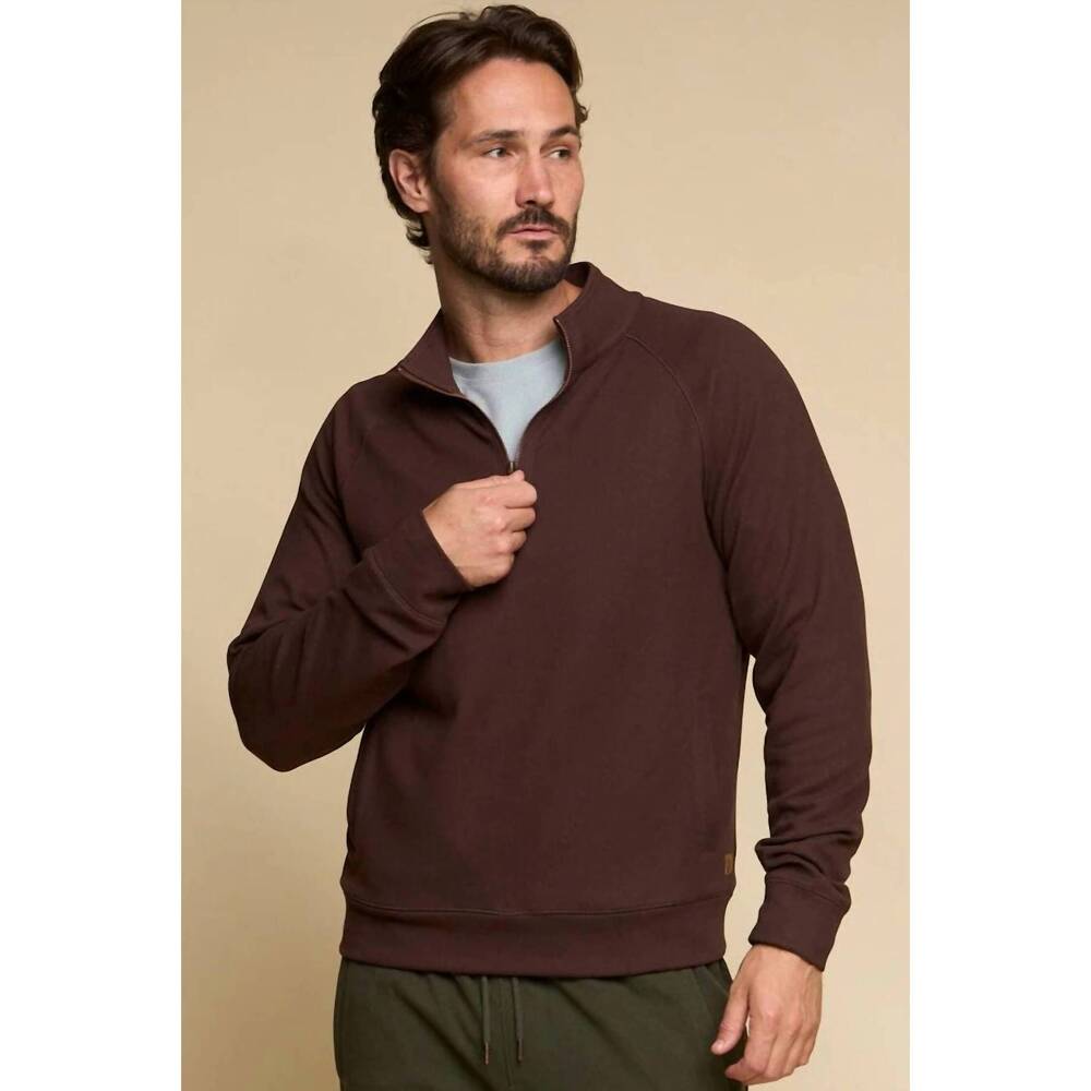 NEW FUNDAMENTAL COAST maverick quarter zip sweater in anise